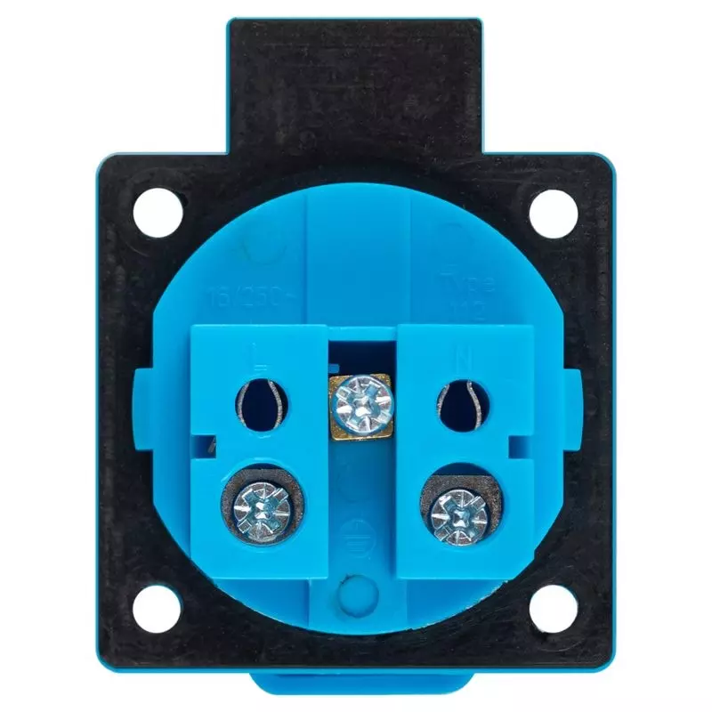 Розетка панельная скрытая с крышкой 112 2Р+PЕ 16А 220В IP54 ЭРА R(PAN)-16-2P-PE-IP54