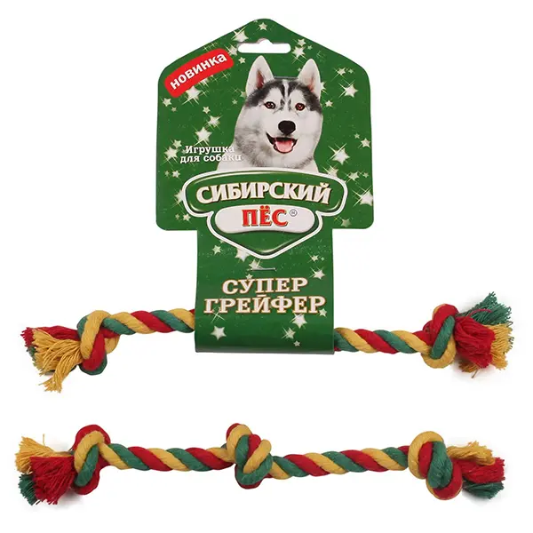 Грейфер Сибирский пес цветная веревка 3 узла D 10/250 мм
