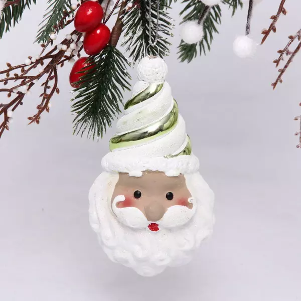 Елочная игрушка Сказочный Дед Мороз 7*5,5*12 см, зеленый 916-0786