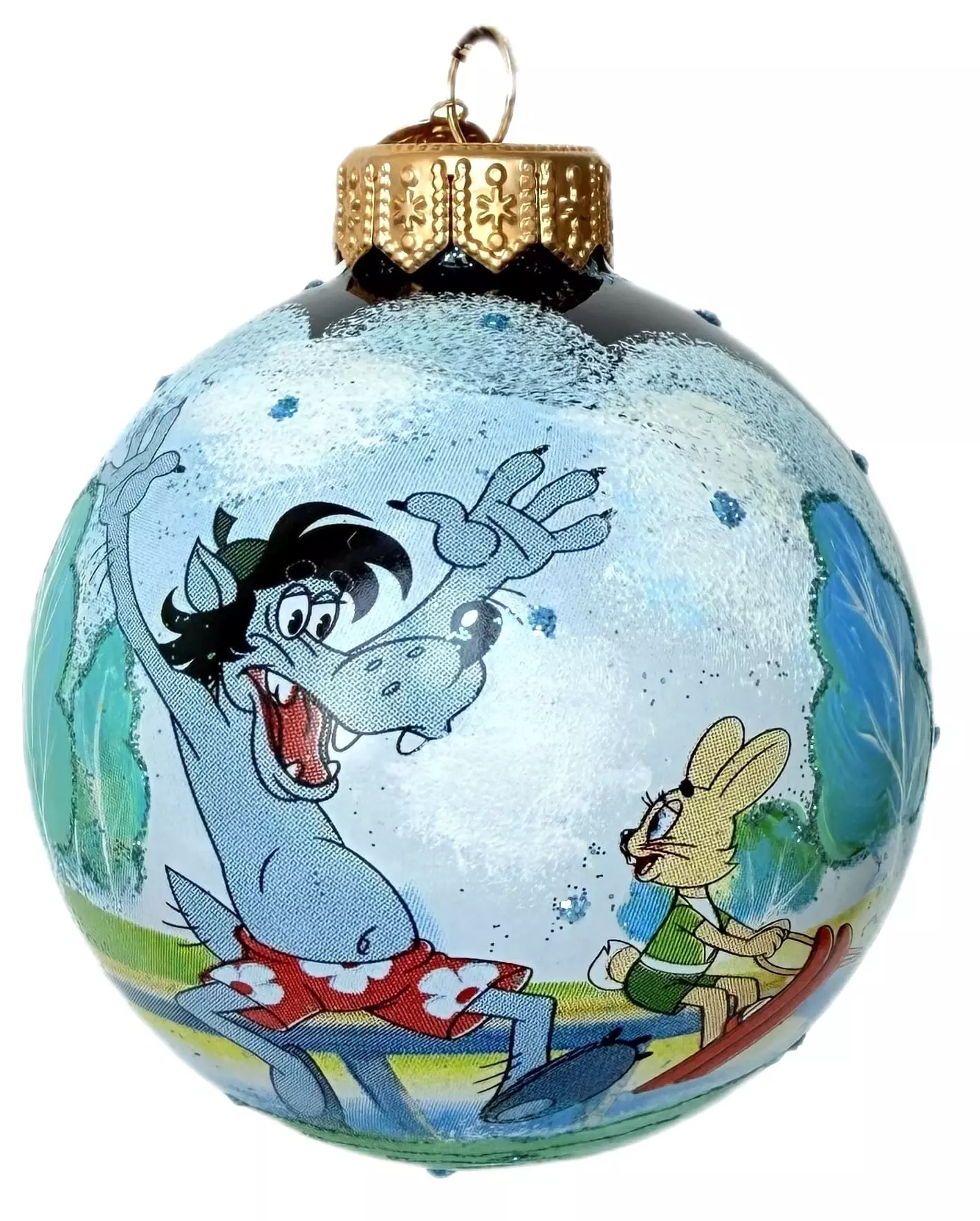 Елочный шар стекло Ну погоди-5 8 см Коломеев КУ-80-254072