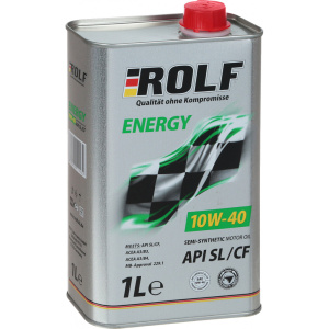 Масло моторное 10w40 ROLF Energy SAE  API SL/CF 1 л, полусинтетика 322232
