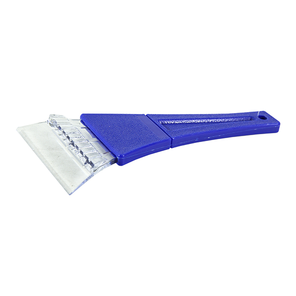 Скребок для уборки снега и льда Clingo, 7х17 см, с пластиковой ручкой, синий