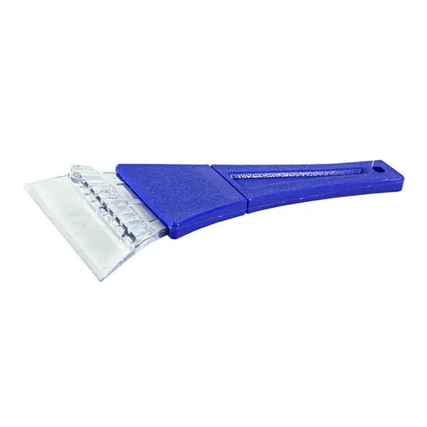 Скребок для уборки снега и льда Clingo, 7х17 см, с пластиковой ручкой, синий