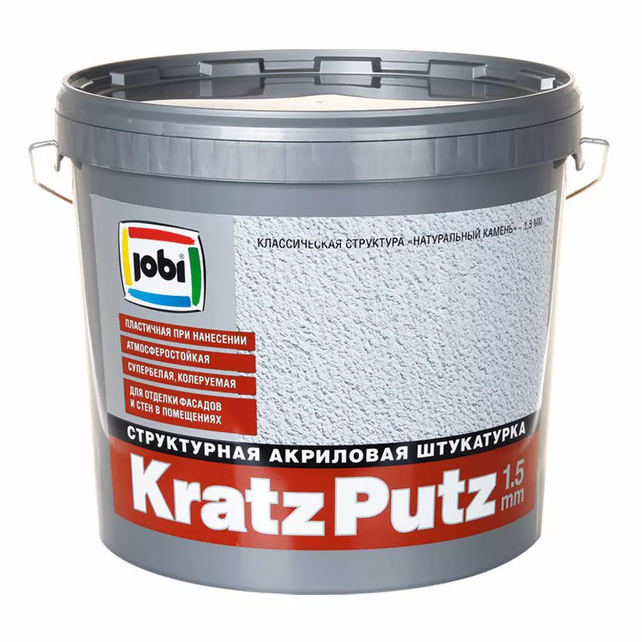 Штукатурка декоративная JOBI KRATZPUTZ 1,5мм -20С (16кг)