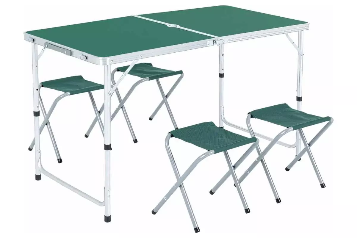 Набор мебели для пикника стол + 4 табурета Green Glade M790-3 зелёный