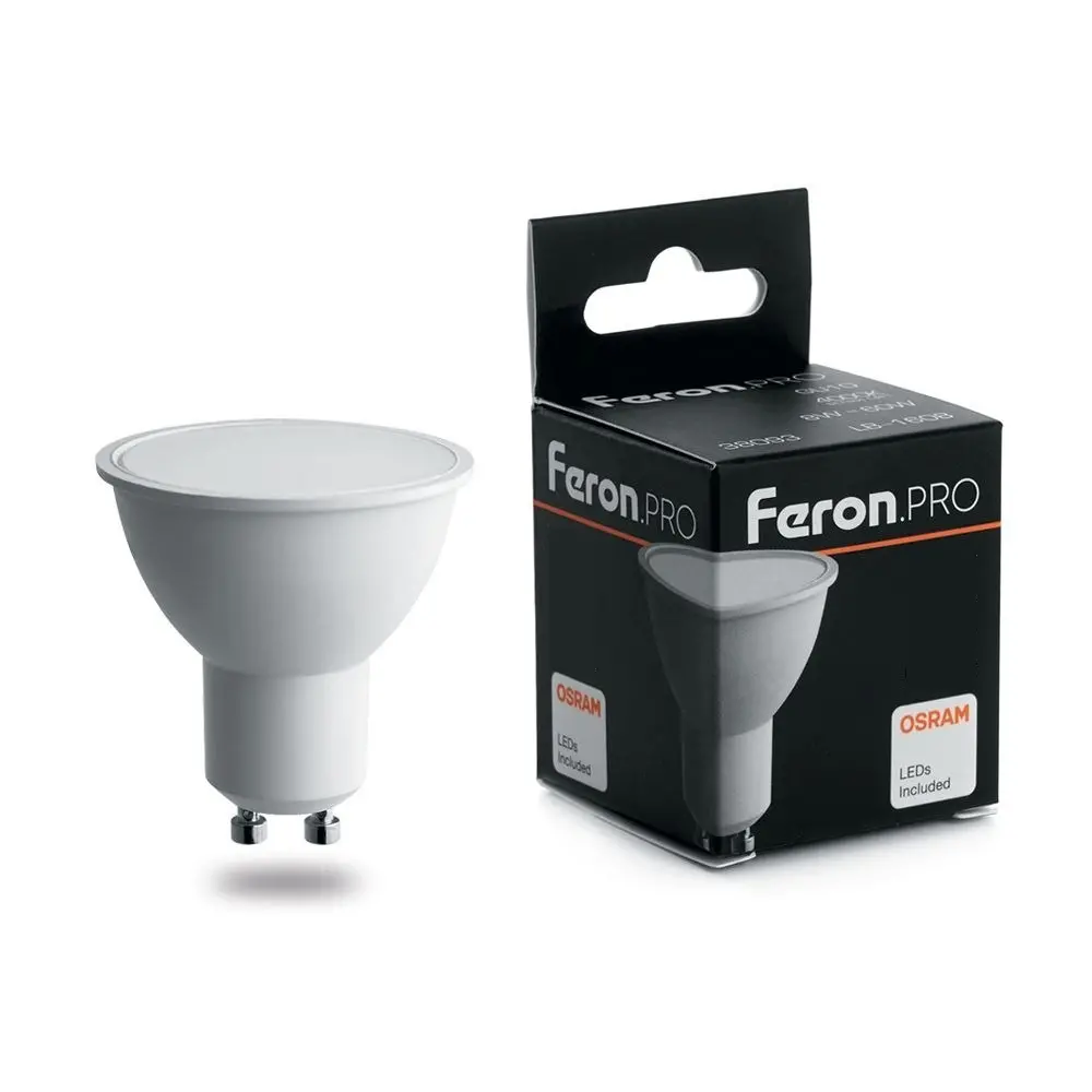 Лампа светодиодная Feron GU10 230В 6Вт 2700К теплый
