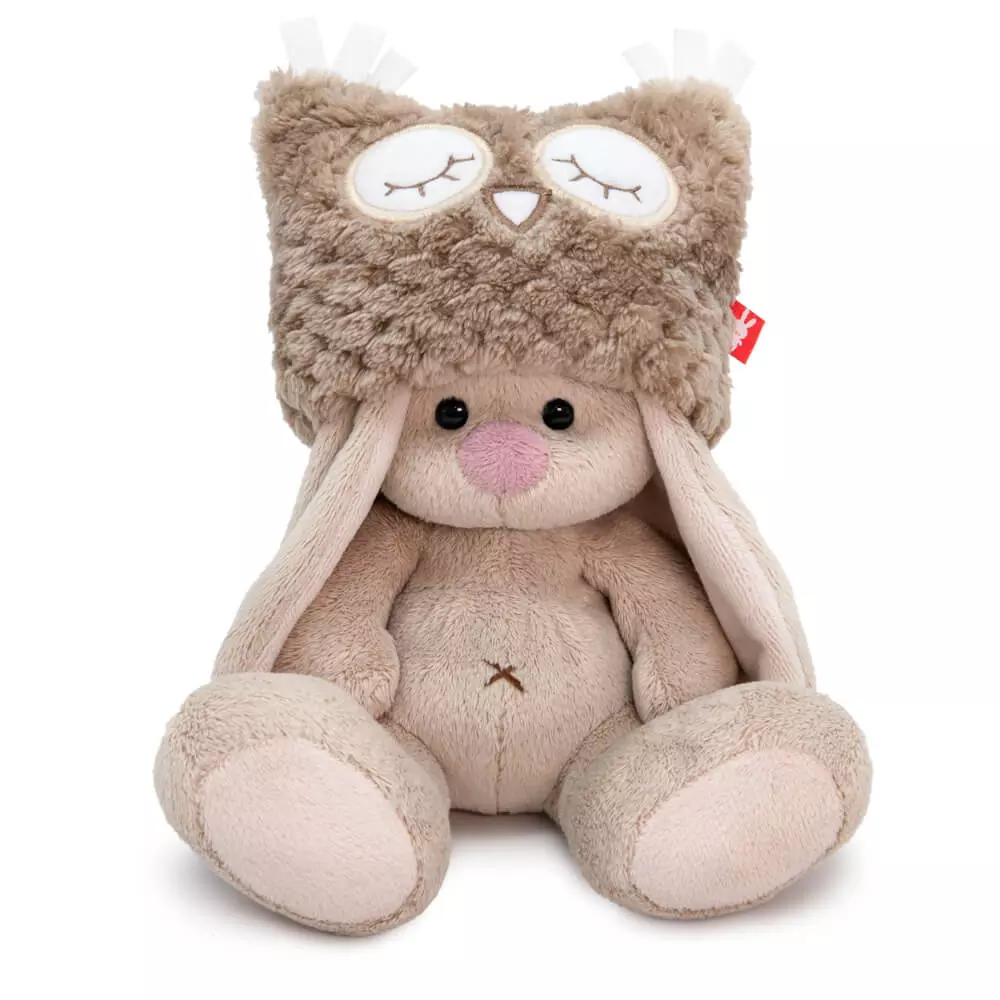 Мягкая игрушка Зайка Ми 15 см в шапке сова малыш Budi basa SidX-076