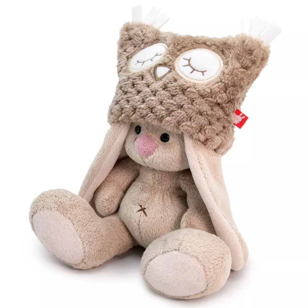 Мягкая игрушка Зайка Ми 15 см в шапке сова малыш Budi basa SidX-076