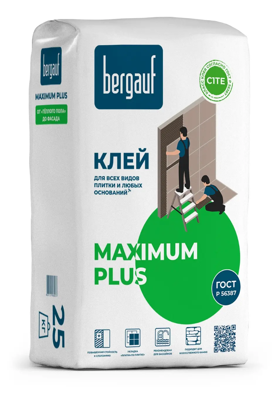 Клей для плитки Bergauf Maximum Plus 25 кг