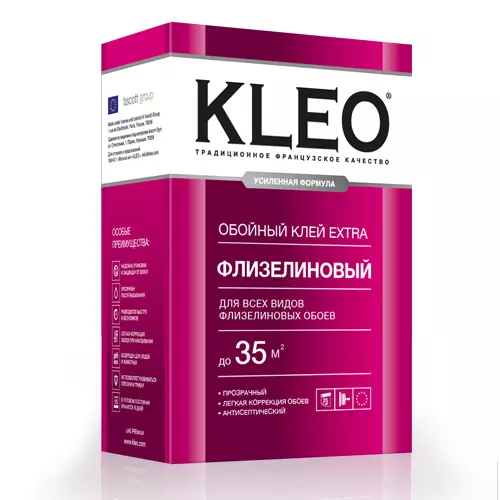 Клей для флизелиновых обоев, KLEO EXTRA 35, сыпучий