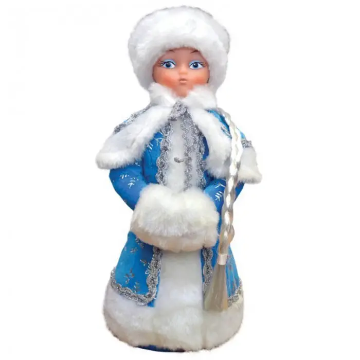 Игрушка-кукла Снегурочка ГОЛУБАЯ 35 см, в упаковке