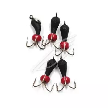 Мормышка вольф. безнасадочная &quot;ЯМАН&quot; Черт-банан с петлей, никель, d-3 мм, 0,6 г, (уп.5шт)