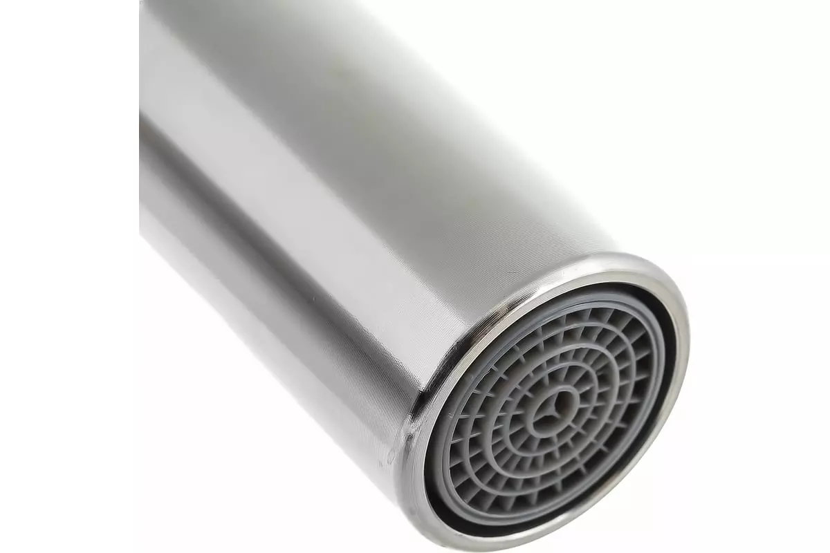 Смеситель для кухни, гибкий излив, белый/сатин, Oute T40193B, нерж. сталь