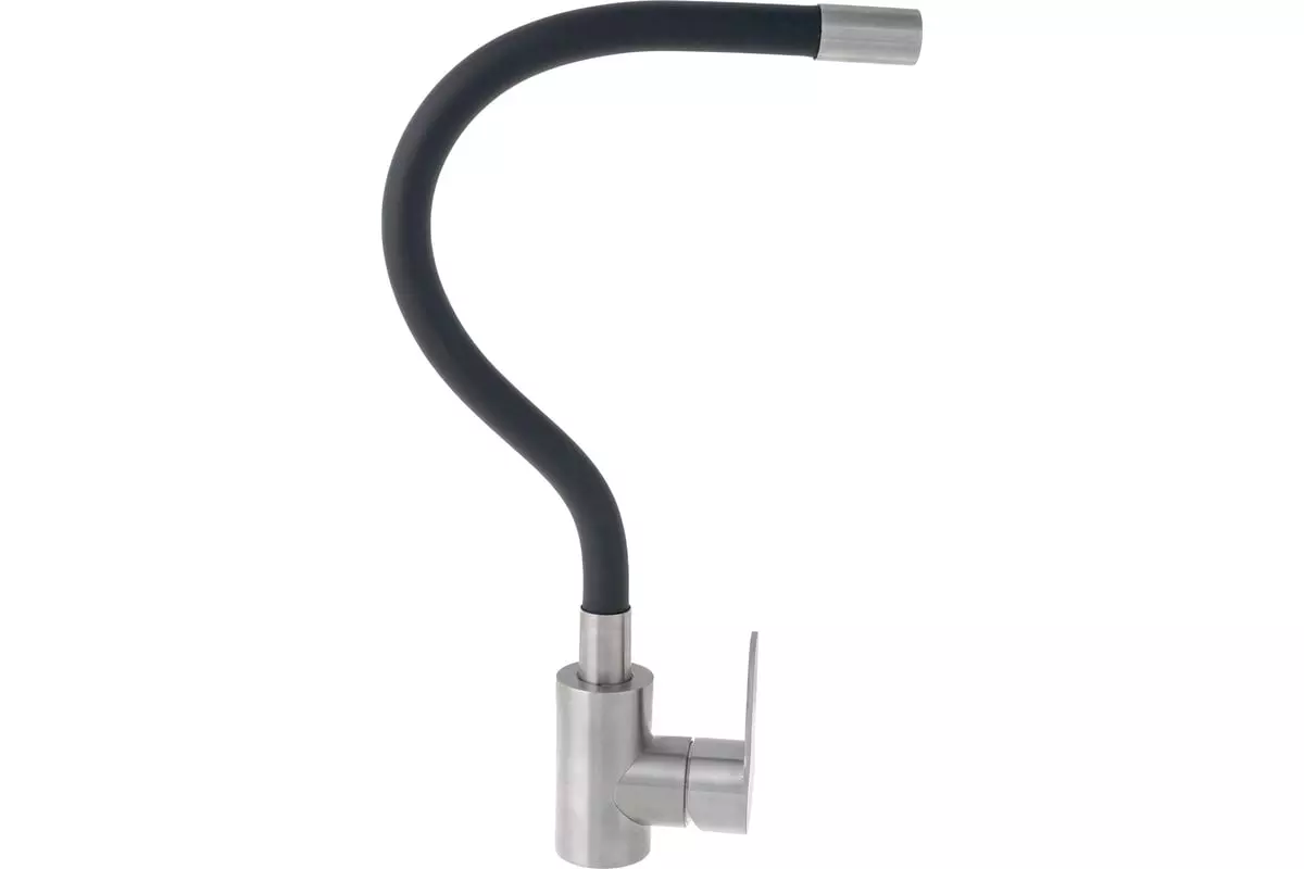 Смеситель для кухни, гибкий излив, черный/сатин, T40193B-2 OUTE, нерж. сталь