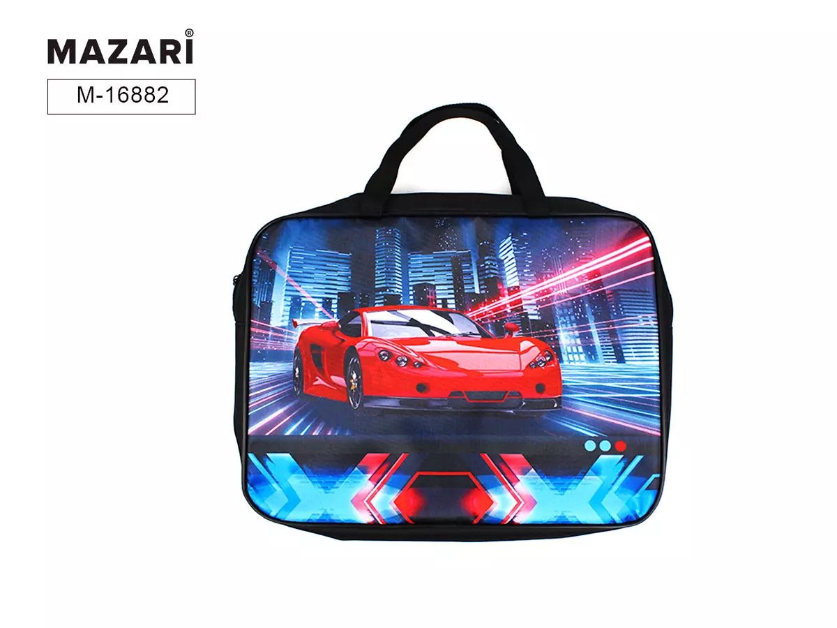 Папка текстильная А4 с ручками, на молнии &quot;STYLISH AUTO&quot; 335*260*60 мм