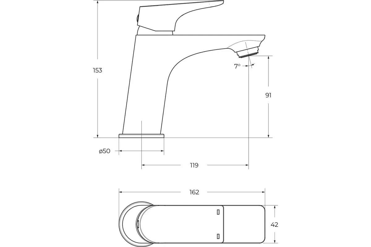Смеситель для раковины, хром, BelBagno MARINO-LVM-CRM-W0 без доного клапана, латунь