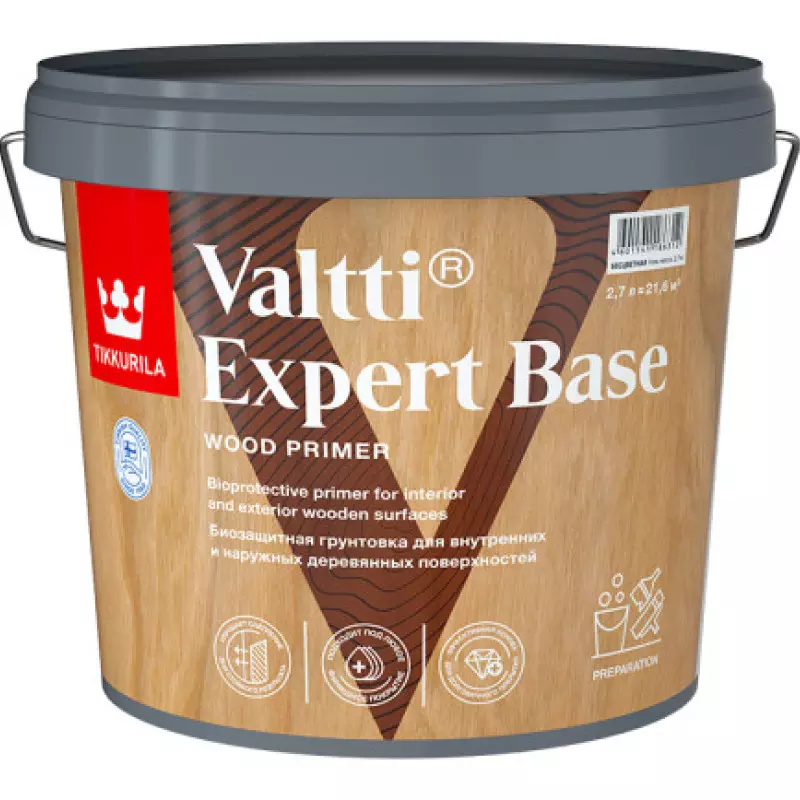 Антисептик для дерева грунтовочный Tikkurila Valtti Expert Base 9л