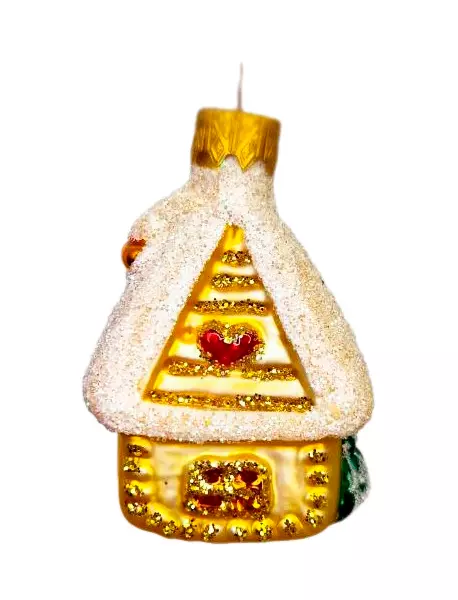 Формовая игрушка Уютный домик золотой 8 см Коломеев ФУ-520/1