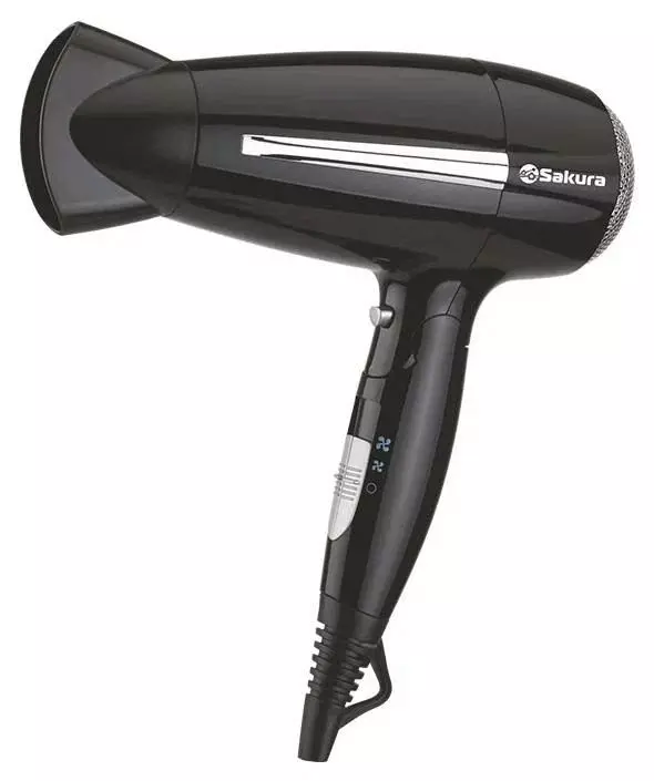 Фен для волос 2200Вт Sakura SA-4042BK 2 скорости 3 режима