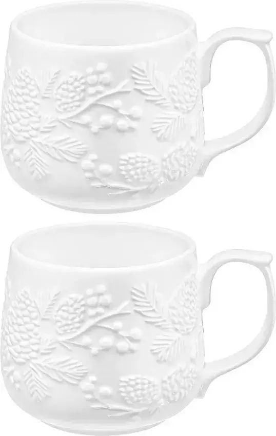 Набор 2 кружек 450 мл, &quot;Шишки&quot;, фарфор, 950396