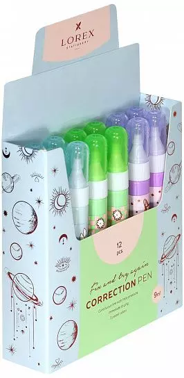 Ручка-корректор 9 мл, металл. наконечник, "Исправь" цвет ассорти LOREX