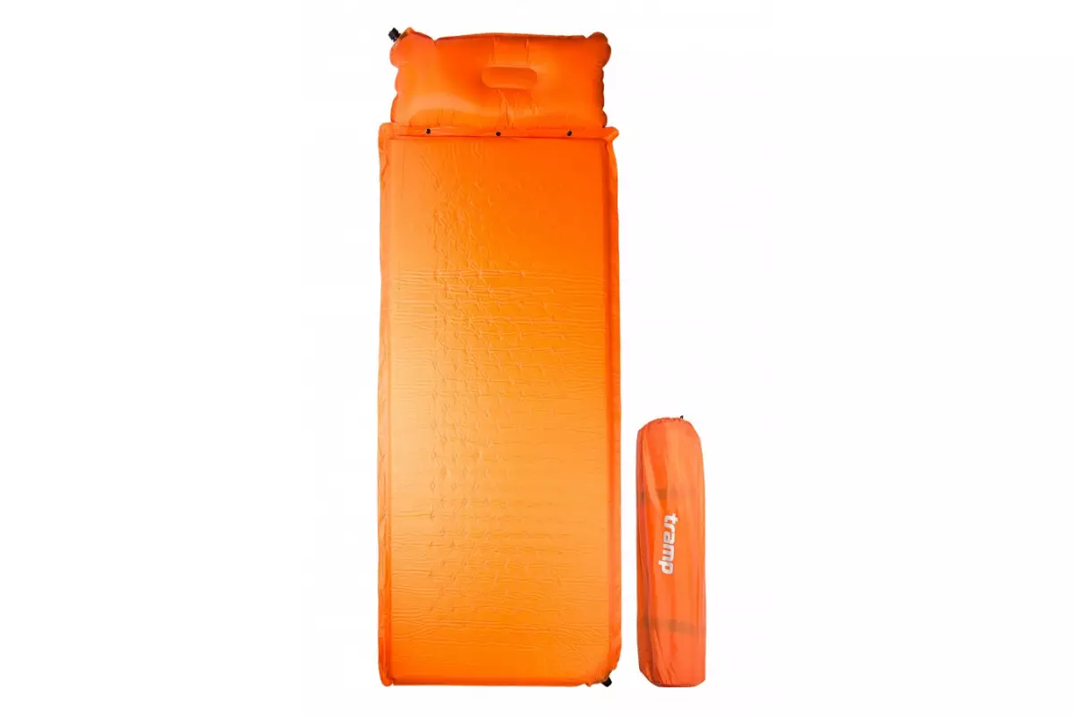Коврик самонадувающийся Tramp с подушкой 5 см, оранжевый TRI-017