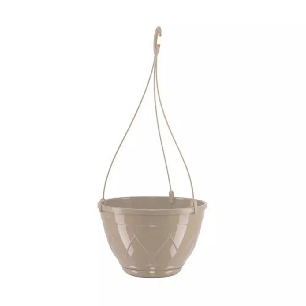 Кашпо подвесное 1,5 л Лилия с подвесом Santino ПВЛ 1,5 ПЕ песочный