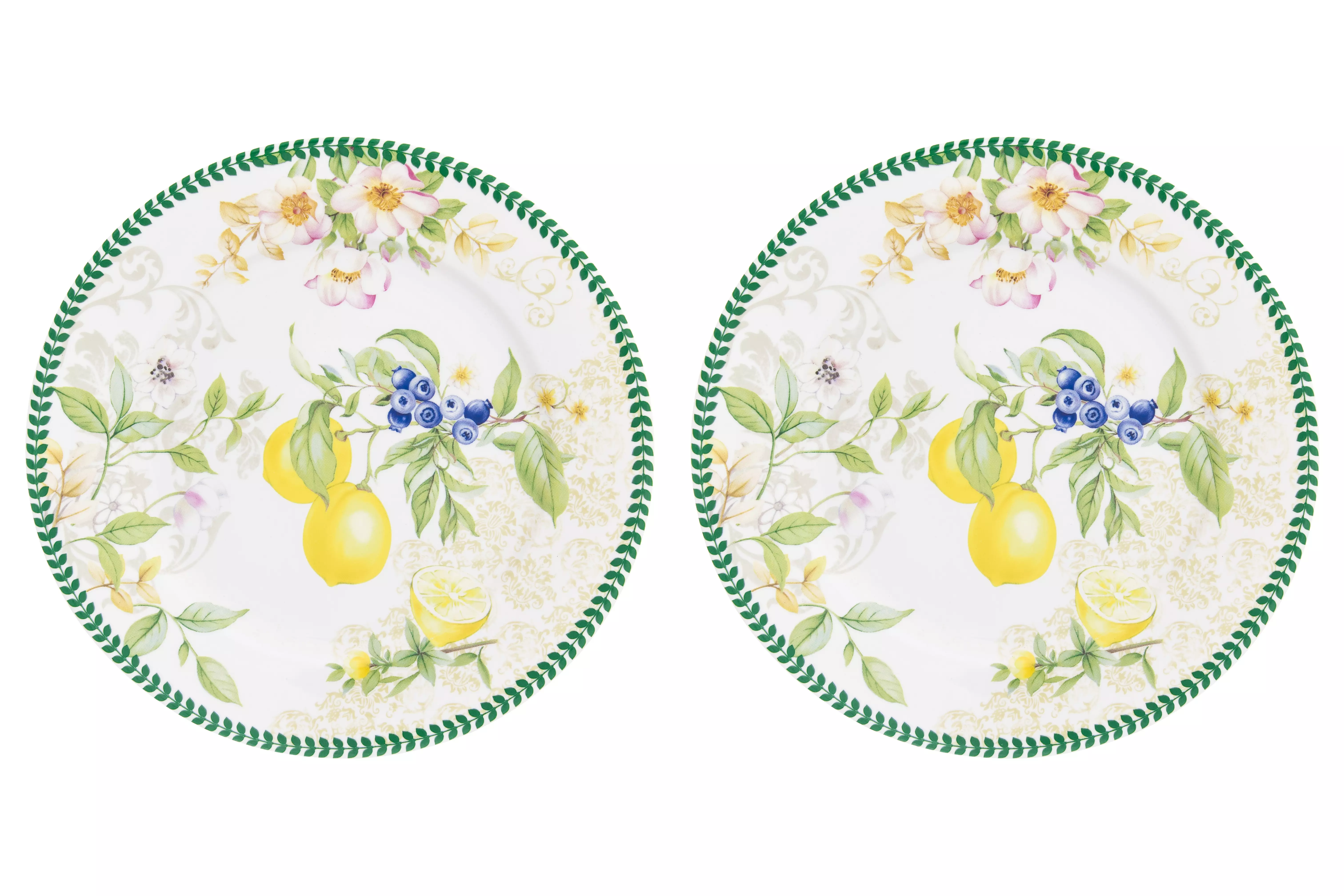 Тарелка десертная 19 см, набор 2 шт, Лимоны Elan Gallery 420176