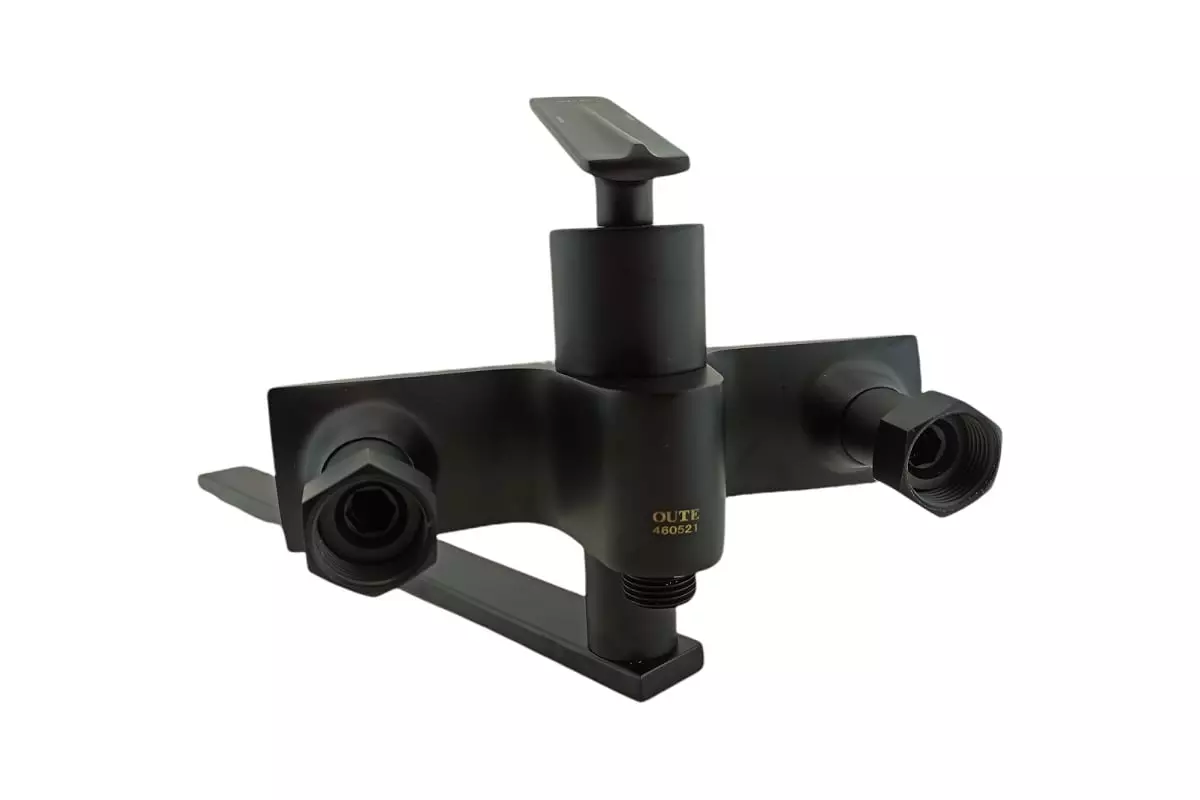 Смеситель для ванны, длинный излив 35 см, черный, T11223H OUTE, латунь