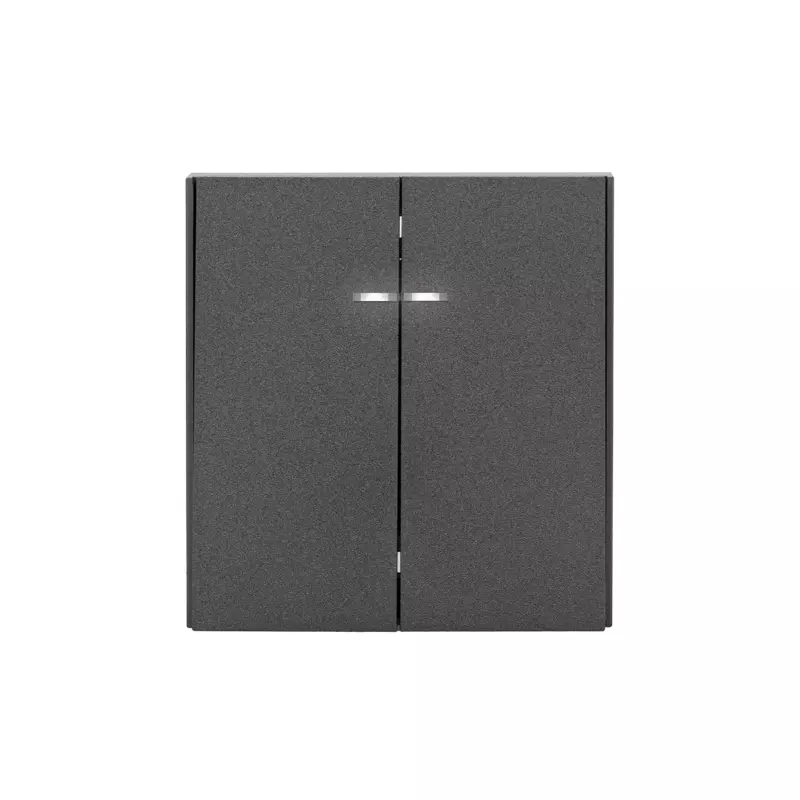 Выключатель встраиваемый 2-клавишный c индикатором графит Kranz Miele Strong KR-78-0714-6