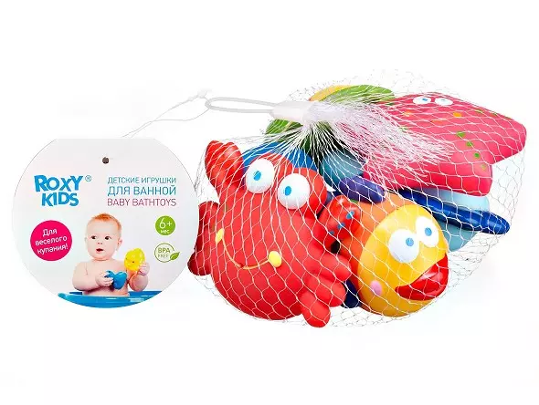 Игрушки для купания в ванной (6 шт) Морские обитатели Roxy-Kids RRT-811-2