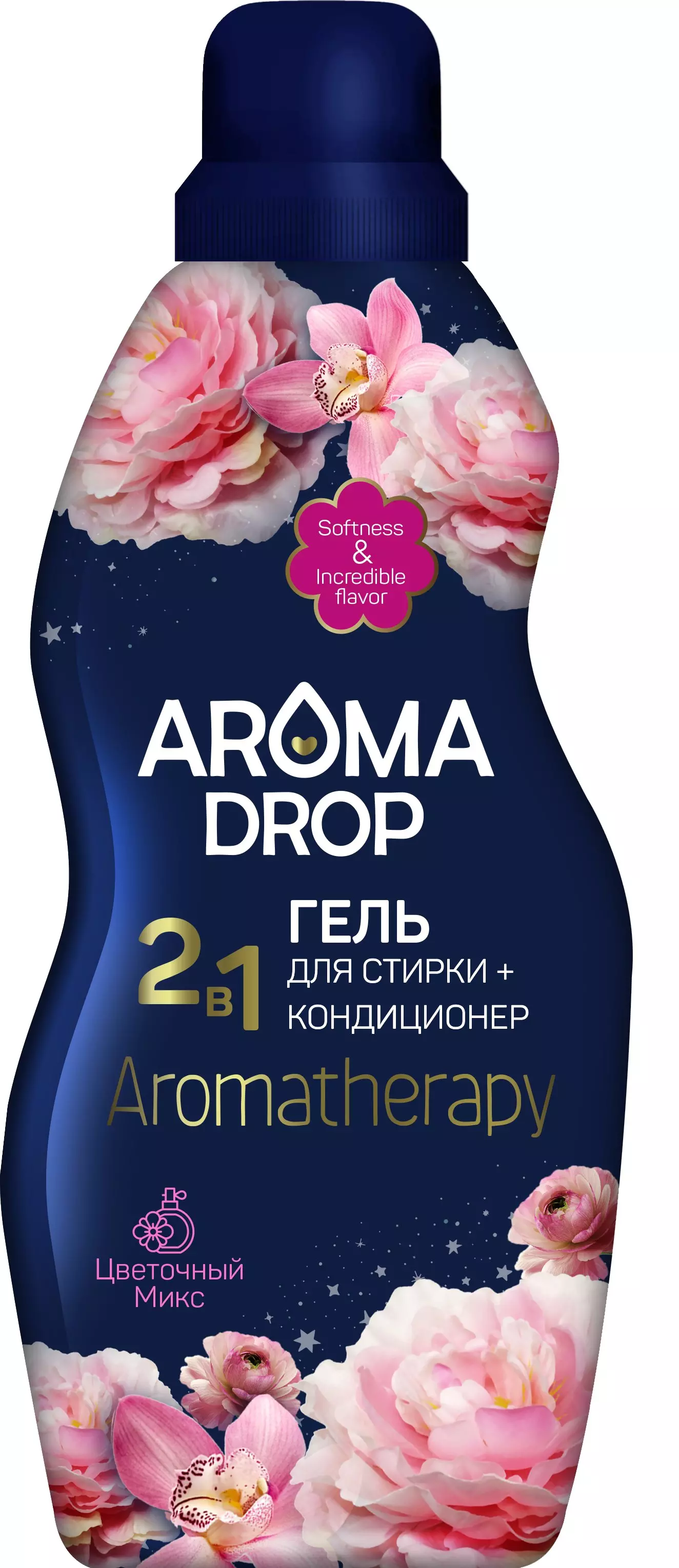 Гель для стирки Aroma Drop Aromatherapy 2 в 1 Цветочный микс, 1 л