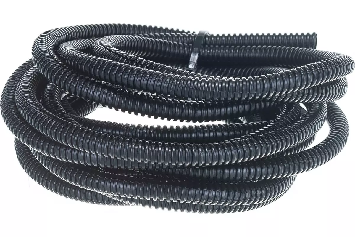 Труба автомобильная гофрированная d6,8 мм разрезная полипропилен 5м REXANT 15-0705