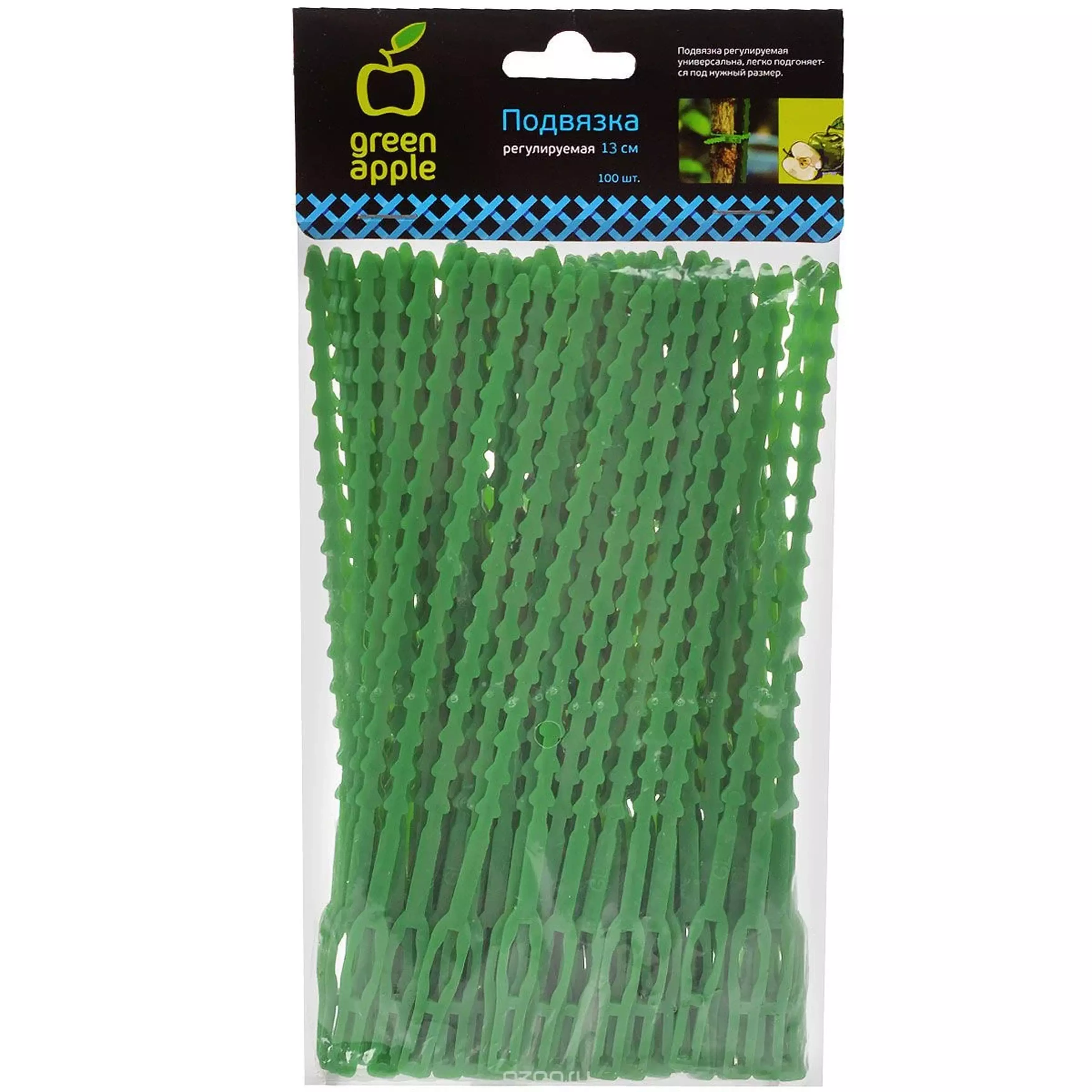Стяжка для подвязки растений регулир.13 см (уп.100 шт) ПВХ, GTT-26