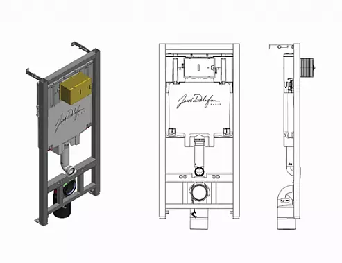 Комплект унитаз с инсталляцией Jacob Delafon Vox E21746RU-00 (E29025-NF+E4316-CP+EDM102-00+E20142-00