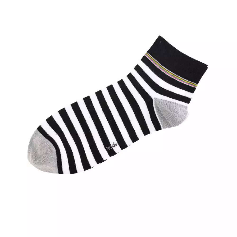 Носки мужские короткие Tezido Т2843 светло-серый полоска (Унисекс), р-р 41-46