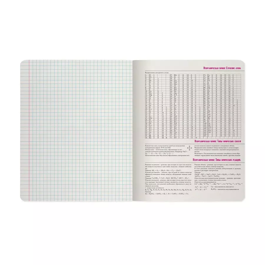 Тетрадь по Химии 48 листов А5, HASHTAGS, клетка с полями