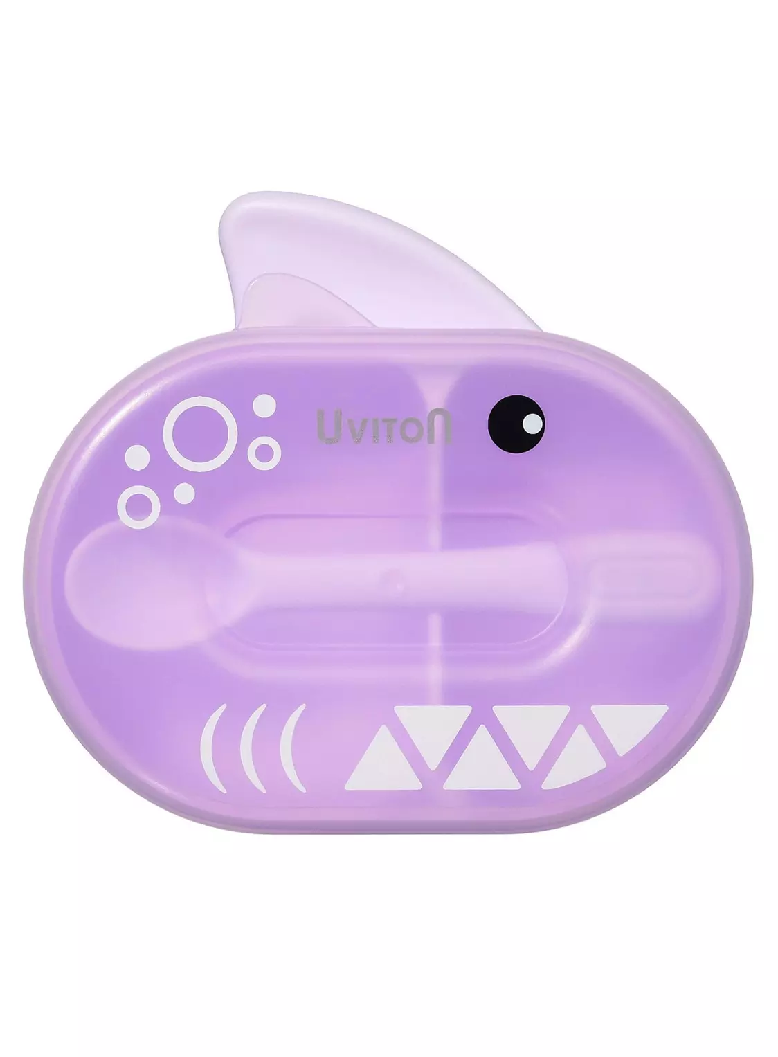 Тарелка с крышкой и ложкой для малышей Shark, цвет в ассортименте Uviton 623