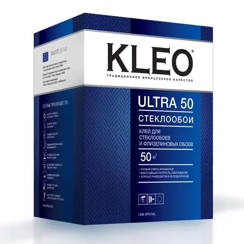 Клей для стеклообоев и флизелиновых обоев, KLEO ULTRA 50