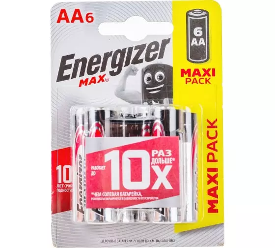 Батарейка Energizer LR6 AA MAX 1.5В бл/6шт