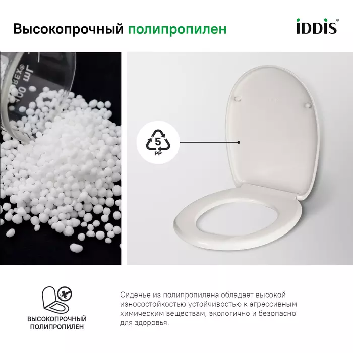 Сиденье для унитаза IDDIS ID 01 046.1 полипропилен