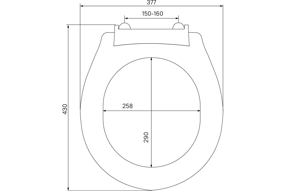 Сиденье для унитаза Milardo 010PP00M31 полипропилен