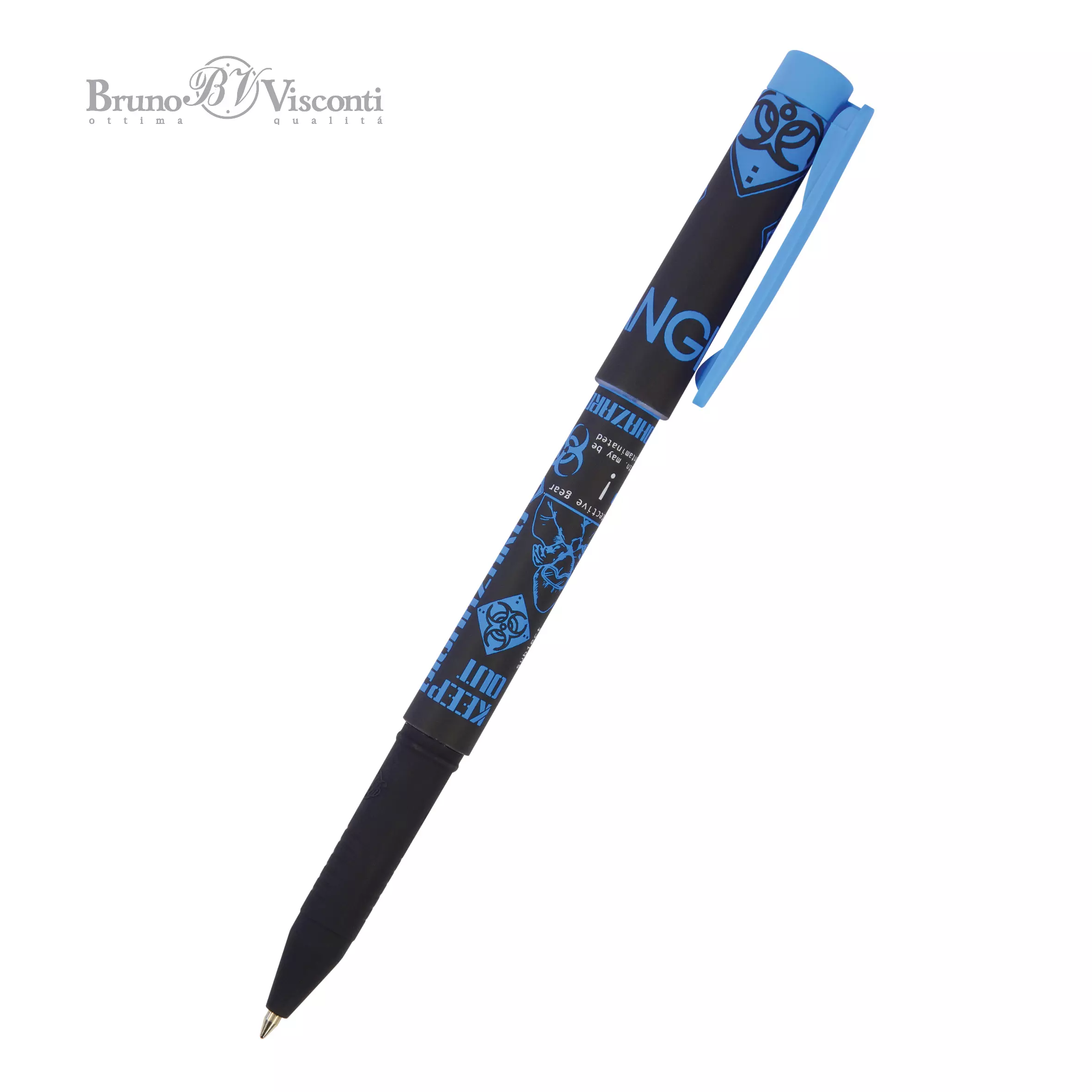 Шариковая ручка BrunoVisconti FreshWrite. Биологическая опасность! 0.7 мм, синяя