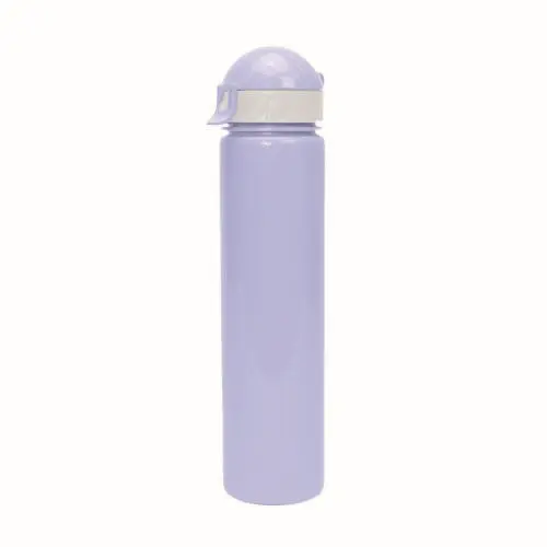 Бутылка для воды с трубочкой и шнурком 500 мл &quot;LIFESTYLE&quot;, straight, фиолетовый КК0037