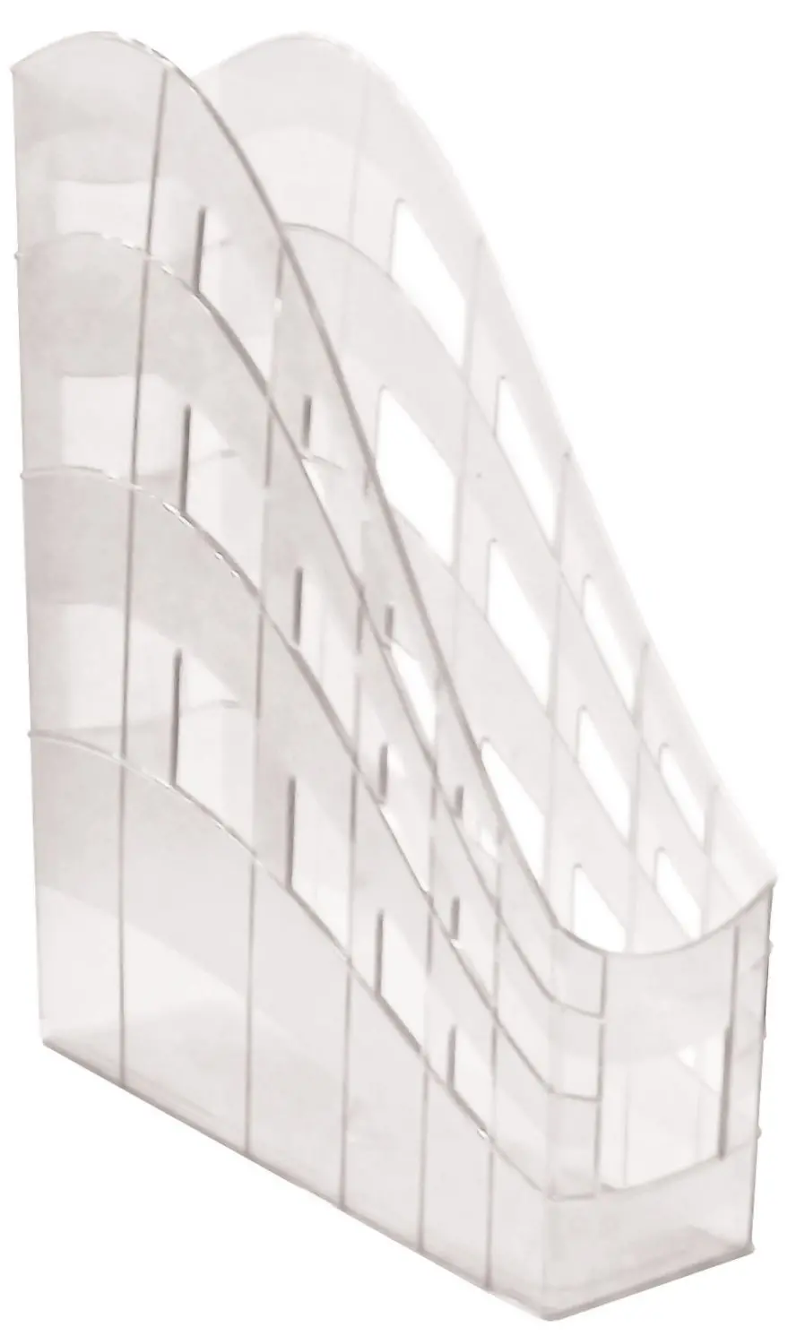 Подставка для бумаг вертикальная пластиковая ErichKrause 22535 S-Wing, Classic, 75мм, прозрачная