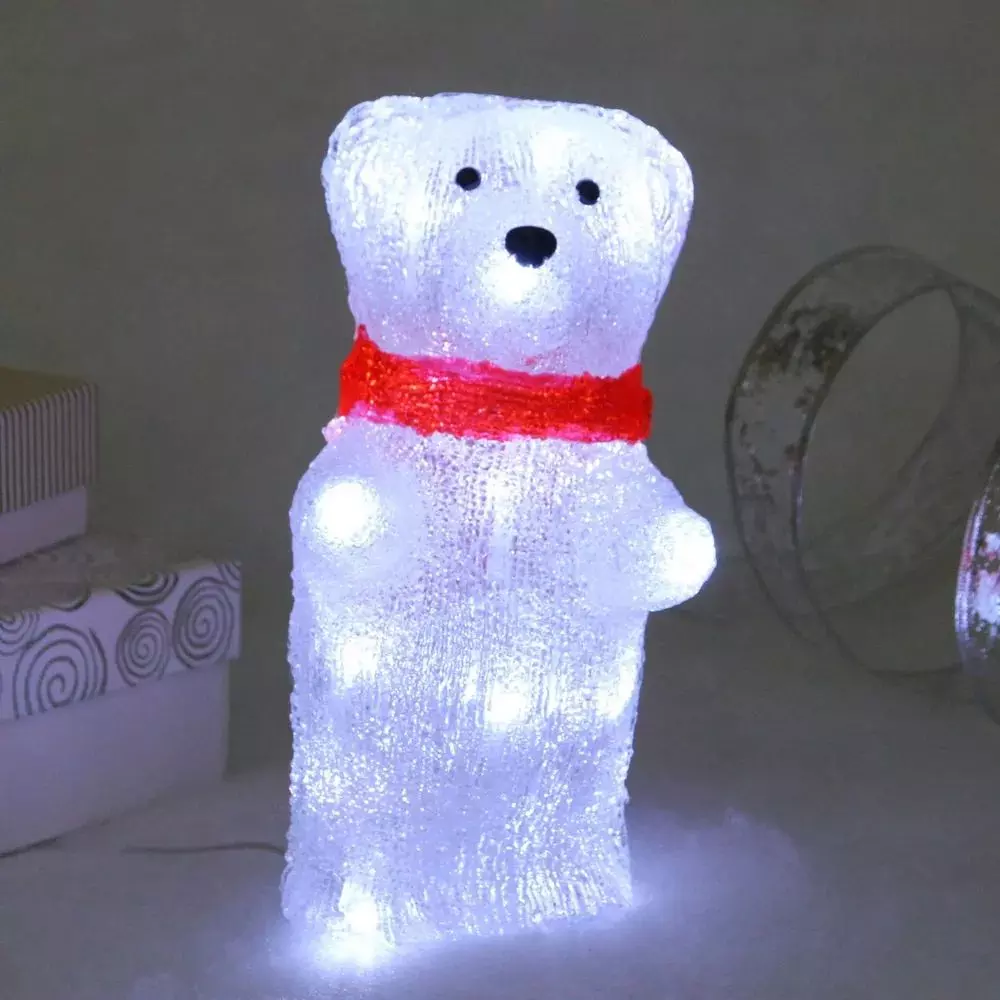 Светодиодная фигура Мишка-малышка 12х12х24 см 20 ламп белый 725-0508