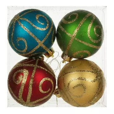 Новогодние шары (4 шт), d-6 см, AT-33076