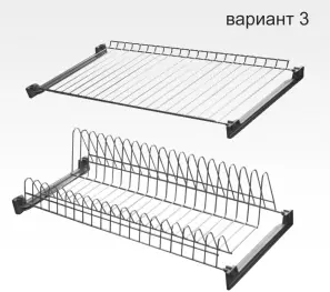 Сушилка для посуды 2-х ярусный 500мм, с 2-мя поддонами, хром