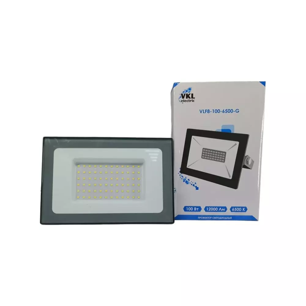 Прожектор светодиодный 220В 100Вт 6500К IP65 серый VKL electric 1208271