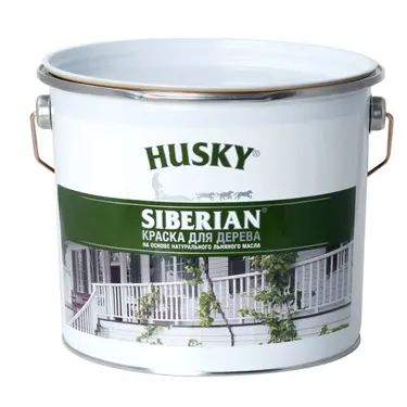 Краска для дерева Husky Siberian белая 2,7 л